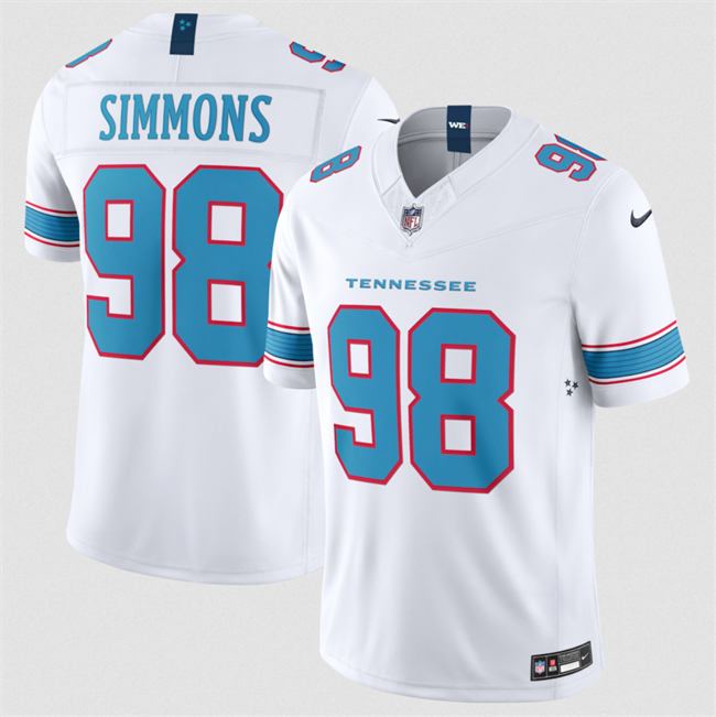 Men's White Tennessee Titans #98 Cameron Ward 2026 F.U.S.E. Vapor Limited Stitched Football Jersey
